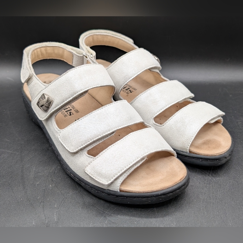 Mephisto Mobils Giorgina Adjustable Walking Sandals, Pealized White EU 40 US 10